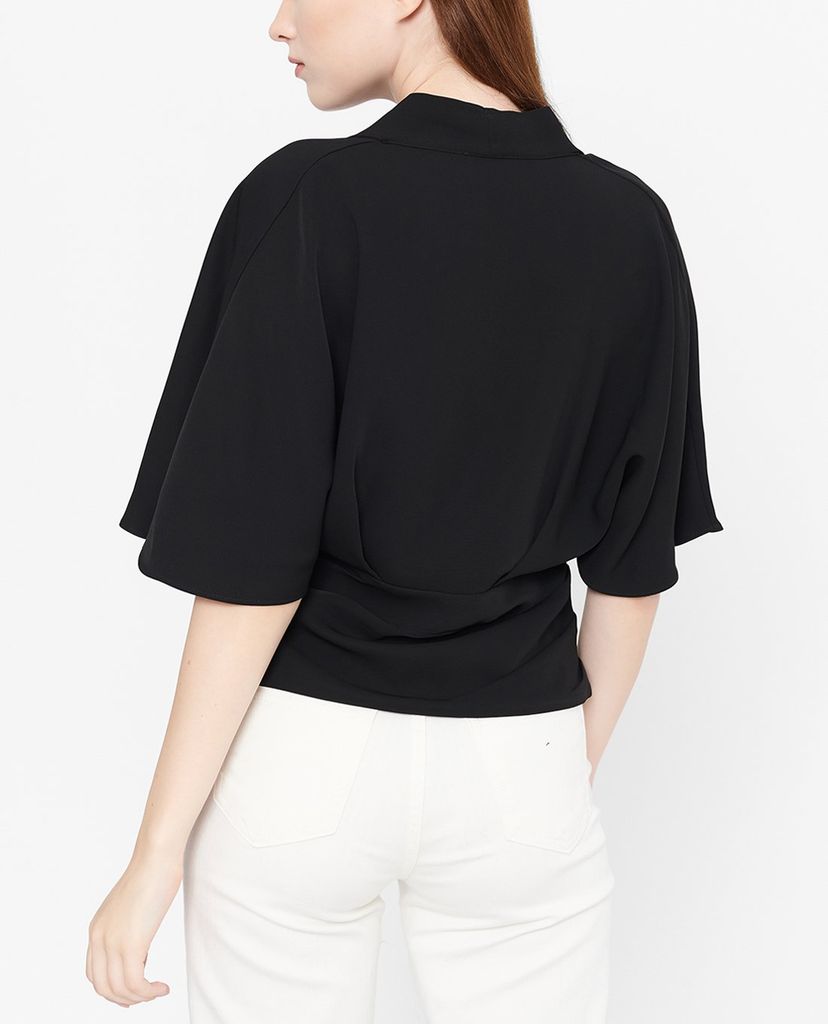 GIGI - Áo kiểu nữ cổ V tay cánh dơi Draped Kimono