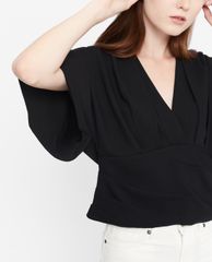 GIGI - Áo kiểu nữ cổ V tay cánh dơi Draped Kimono