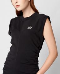 GIGI - Đầm mini cổ cao tay ngắn phom ôm Ruched Seam Tank