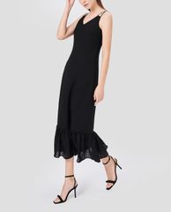 GIGI - Đầm midi hai dây cổ V phom suông