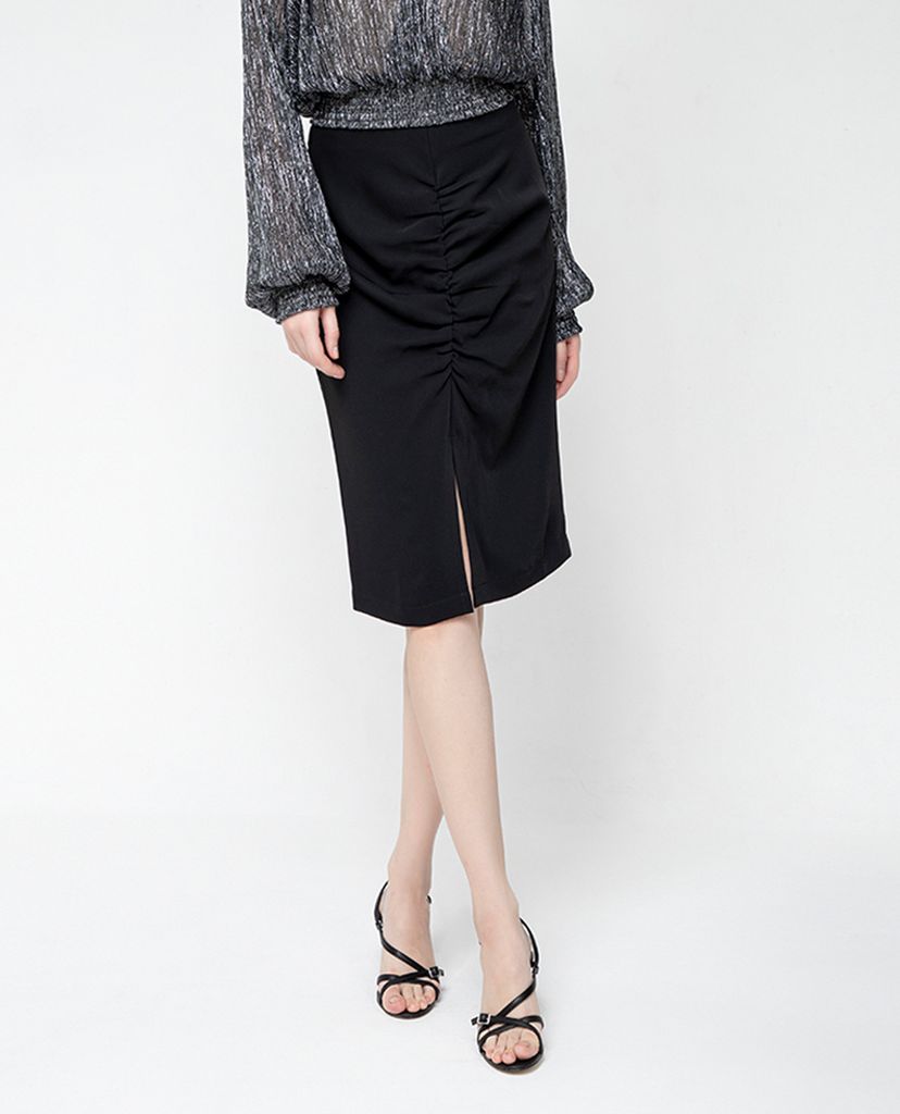 GIGI - Chân váy midi bút chì Ruched Split