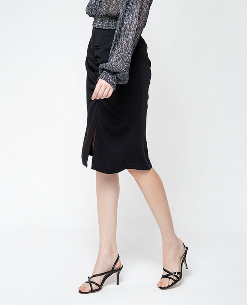 GIGI - Chân váy midi bút chì Ruched Split