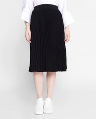 GIGI - Chân váy midi hai lớp xếp li Blue Star