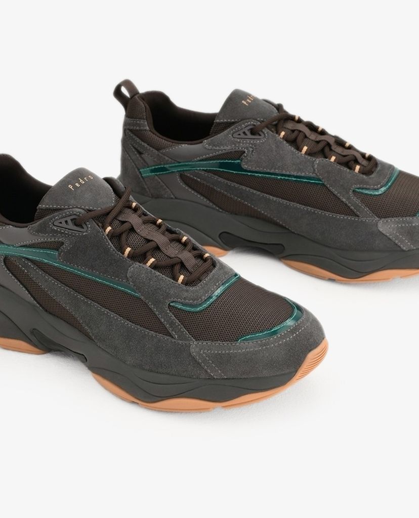 PEDRO - Giày thể thao nam Chunky Suede And Mesh