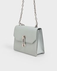 CHARLES & KEITH - Túi đeo chéo nữ Double Chain Strap Turn Lock