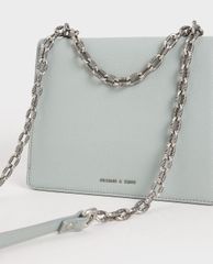 CHARLES & KEITH - Túi đeo chéo nữ Double Chain Strap Turn Lock