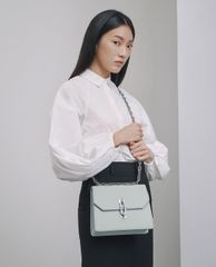 CHARLES & KEITH - Túi đeo chéo nữ Double Chain Strap Turn Lock