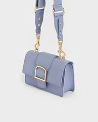 CHARLES & KEITH - Túi đeo chéo nữ chữ nhật Metallic Buckle