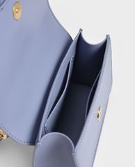 CHARLES & KEITH - Túi đeo chéo nữ chữ nhật Metallic Buckle
