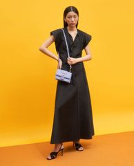 CHARLES & KEITH - Túi đeo chéo nữ chữ nhật Metallic Buckle