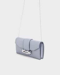 CHARLES & KEITH - Ví cầm tay nữ chữ nhật Metallic Buckle