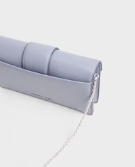 CHARLES & KEITH - Ví cầm tay nữ chữ nhật Metallic Buckle