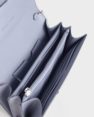 CHARLES & KEITH - Ví cầm tay nữ chữ nhật Metallic Buckle