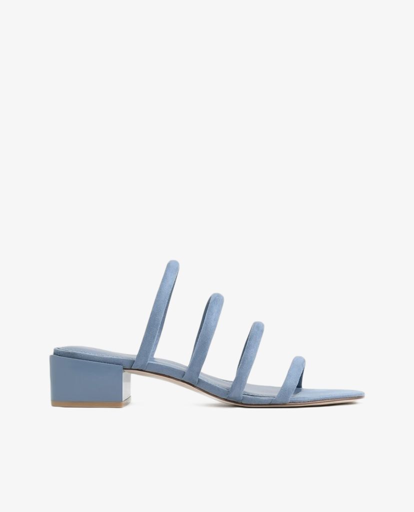 PEDRO - Giày cao gót hở mũi quai ngang Suede Strappy Mules