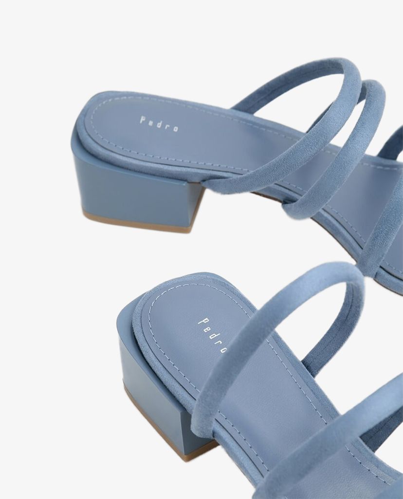 PEDRO - Giày cao gót hở mũi quai ngang Suede Strappy Mules