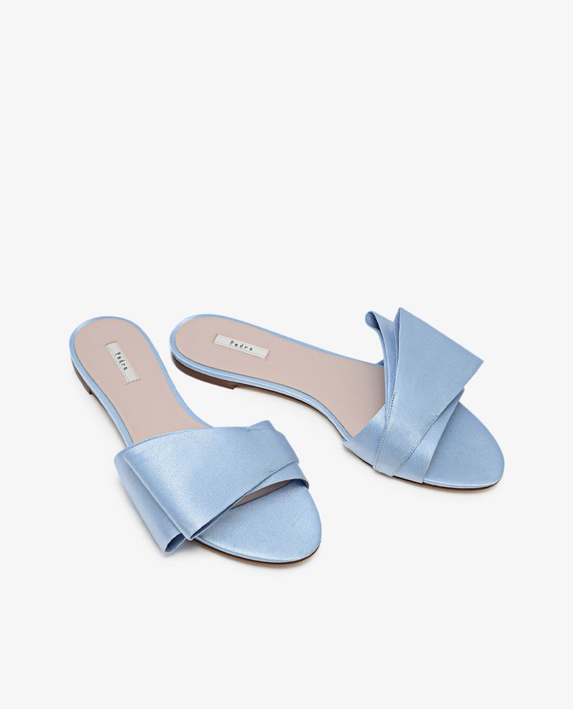 PEDRO - Dép nữ phối nơ Satin Slide
