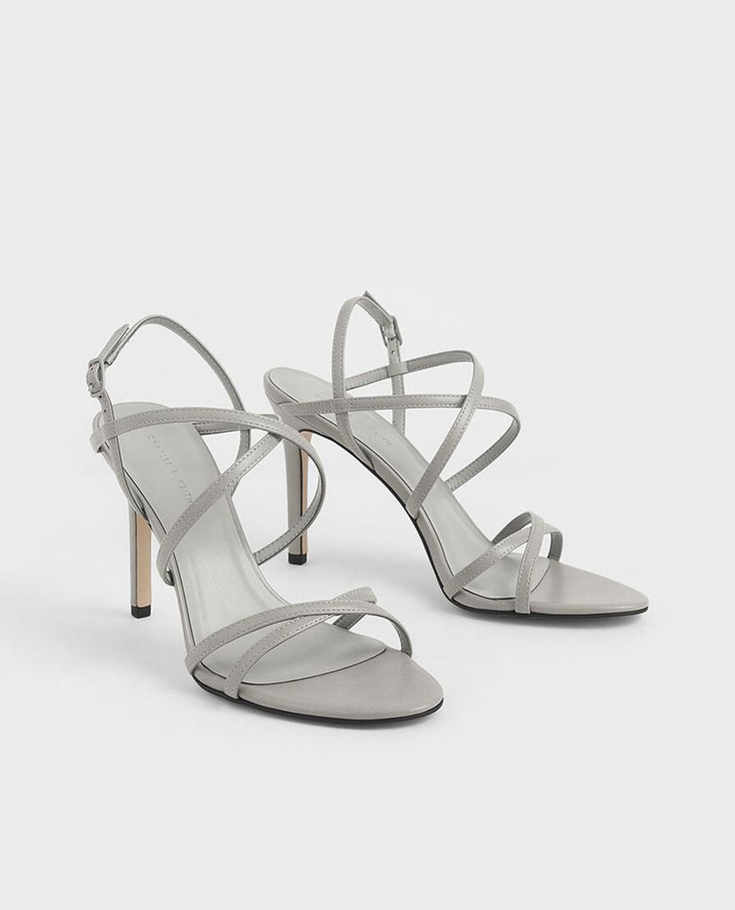 CHARLES & KEITH - Giày cao gót hở mũi Criss Cross Strappy