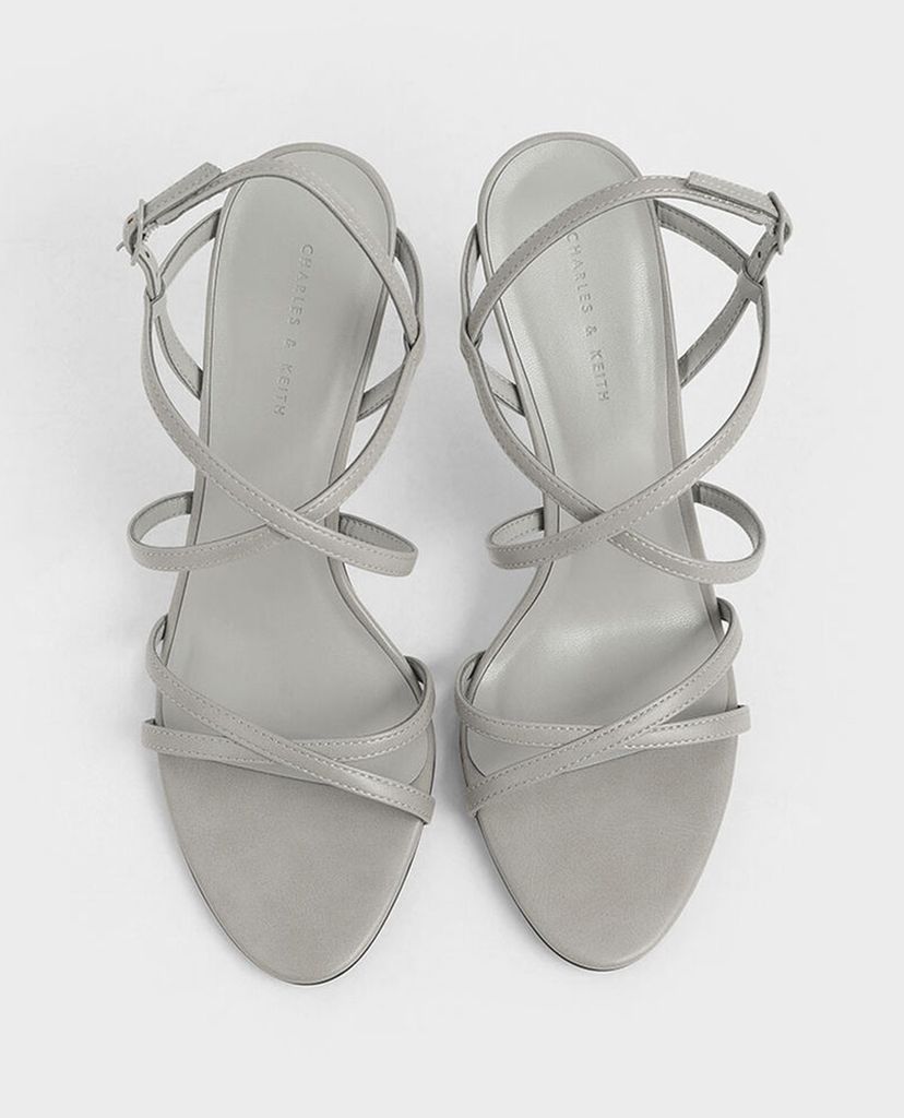 CHARLES & KEITH - Giày cao gót hở mũi Criss Cross Strappy