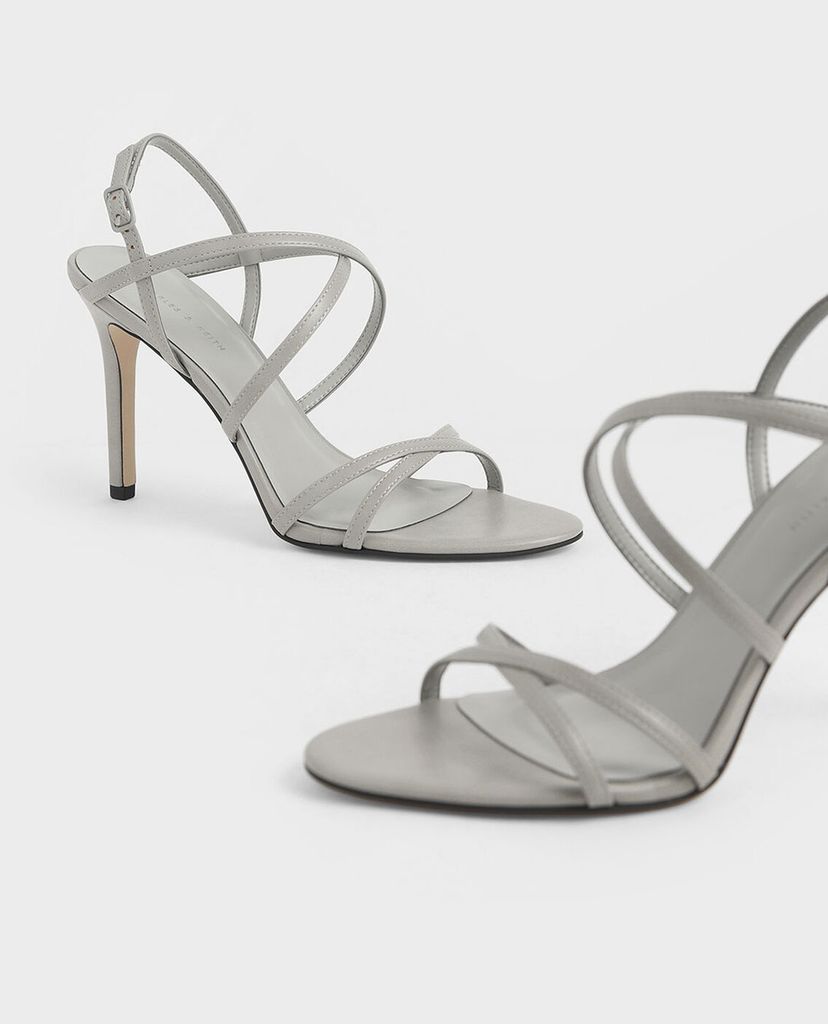 CHARLES & KEITH - Giày cao gót hở mũi Criss Cross Strappy