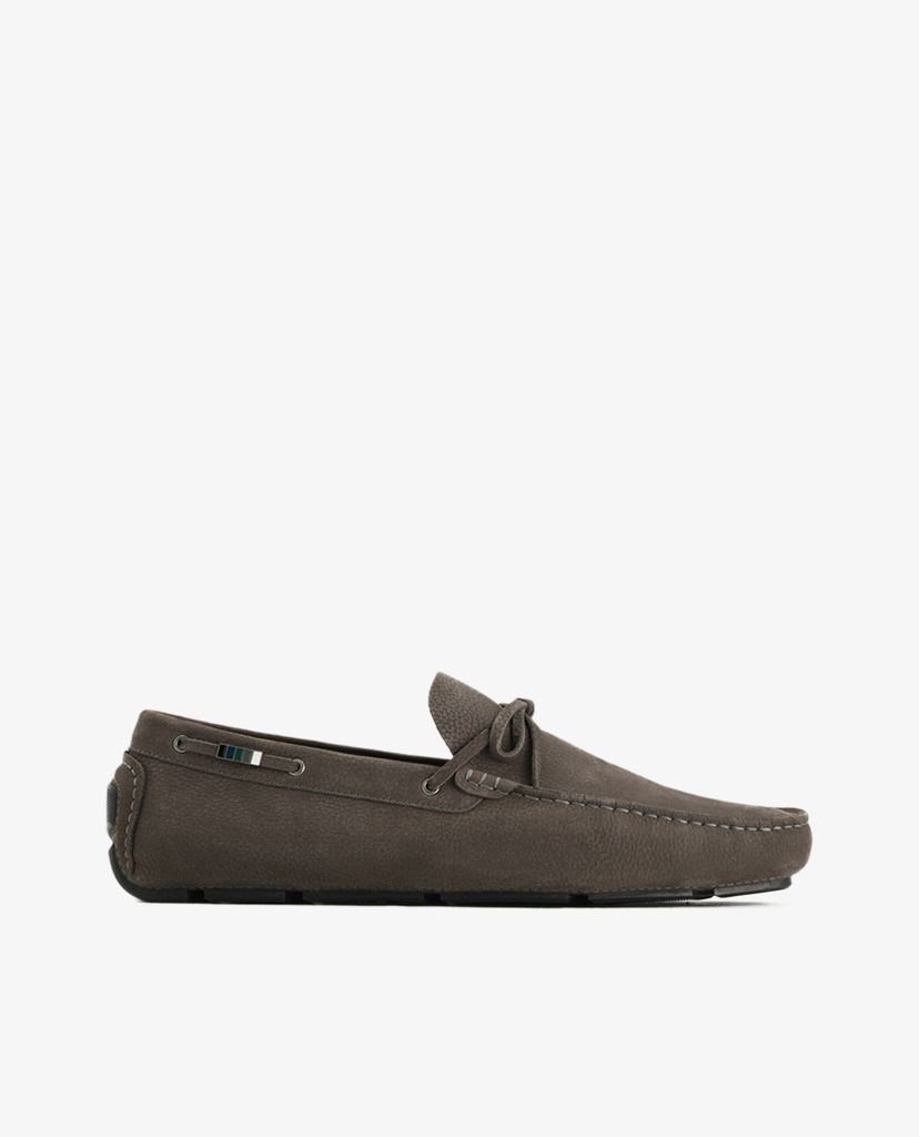 PEDRO - Giày lười nam Bow Detailed Nubuck