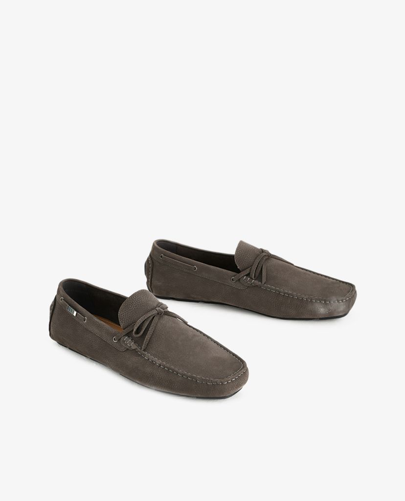 PEDRO - Giày lười nam Bow Detailed Nubuck