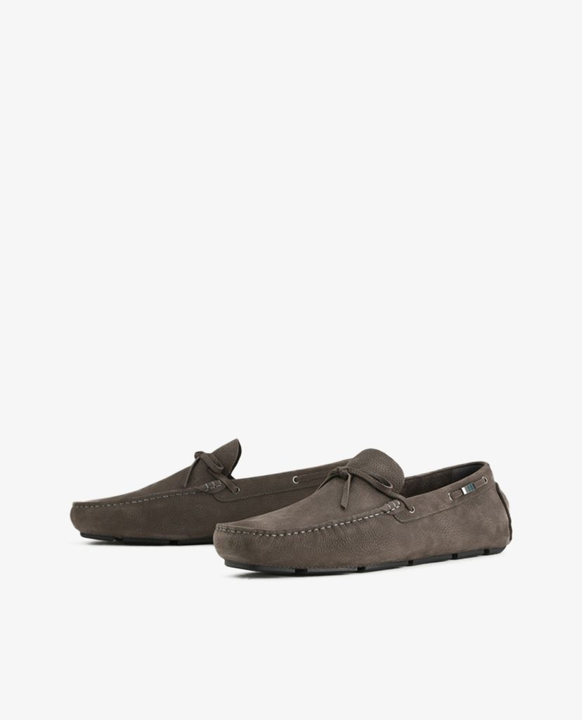 PEDRO - Giày lười nam Bow Detailed Nubuck