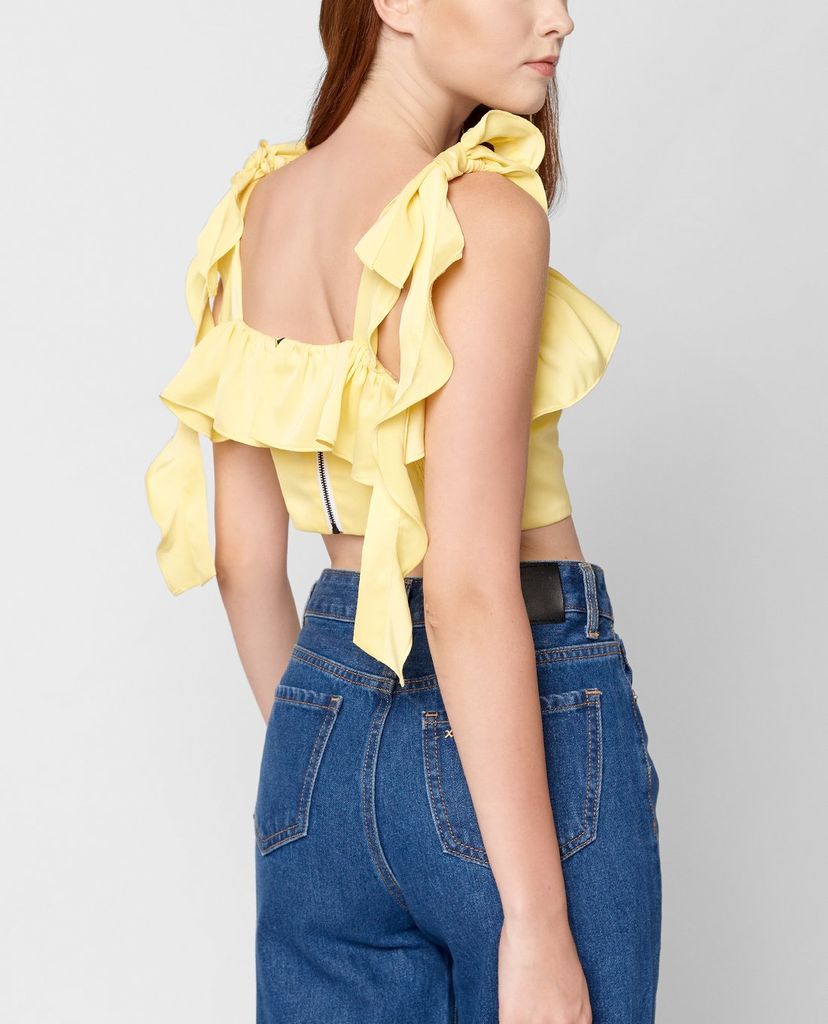 GIGI - Áo croptop nữ hai dây Ruffle Tie Camisole