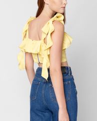 GIGI - Áo croptop nữ hai dây Ruffle Tie Camisole