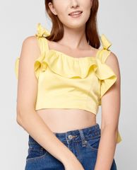 GIGI - Áo croptop nữ hai dây Ruffle Tie Camisole