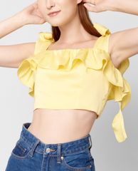 GIGI - Áo croptop nữ hai dây Ruffle Tie Camisole