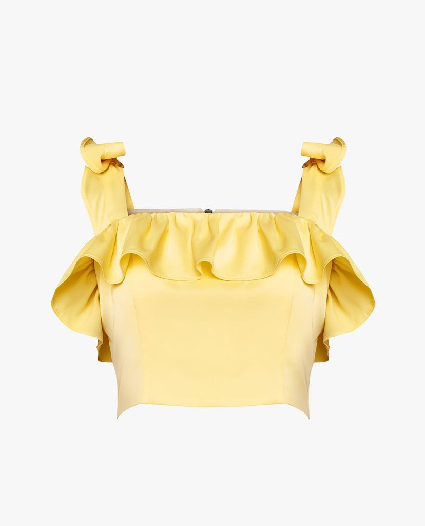 GIGI - Áo croptop nữ hai dây Ruffle Tie Camisole