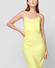 GIGI - Đầm midi hai dây phom ôm Low Back Slip
