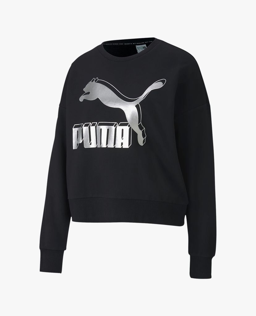 PUMA - Áo sweater Classics Logo Metallic Crew