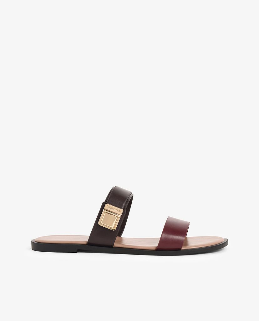 CHARLES & KEITH - Giày sandal nữ quai ngang Buckle Double Strap