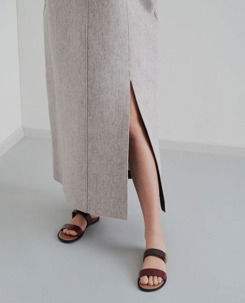 CHARLES & KEITH - Giày sandal nữ quai ngang Buckle Double Strap