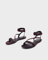 CHARLES & KEITH - Giày sandal nữ quai ngang thời trang
