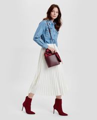 CHARLES & KEITH - Túi xách tay chữ nhật Black Bow Detail Handle
