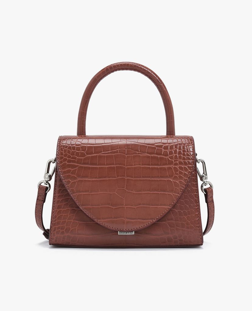 CHARLES & KEITH - Túi xách nữ Croc-Effect Structured Top