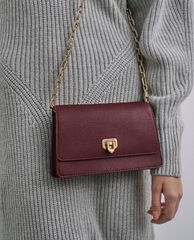 CHARLES & KEITH - Túi đeo vai nữ nắp gập Double Chain Link Push Lock