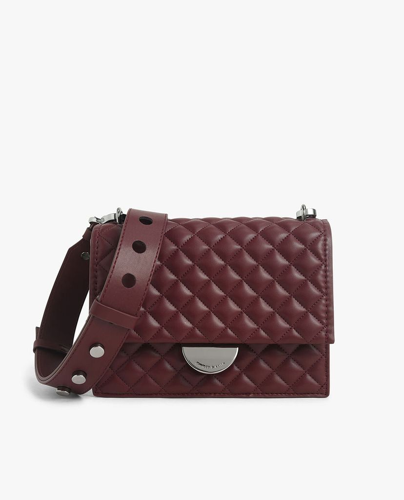 CHARLES & KEITH - Túi đeo chéo Quilted Crossbody