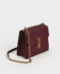 CHARLES & KEITH - Túi đeo chéo nữ Double Chain Strap Turn Lock