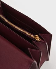 CHARLES & KEITH - Túi đeo chéo nữ Double Chain Strap Turn Lock