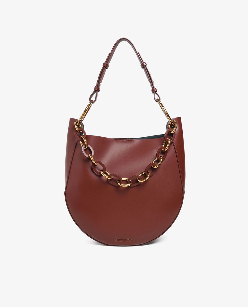 CHARLES & KEITH - Túi đeo vai Chunky Chain Link