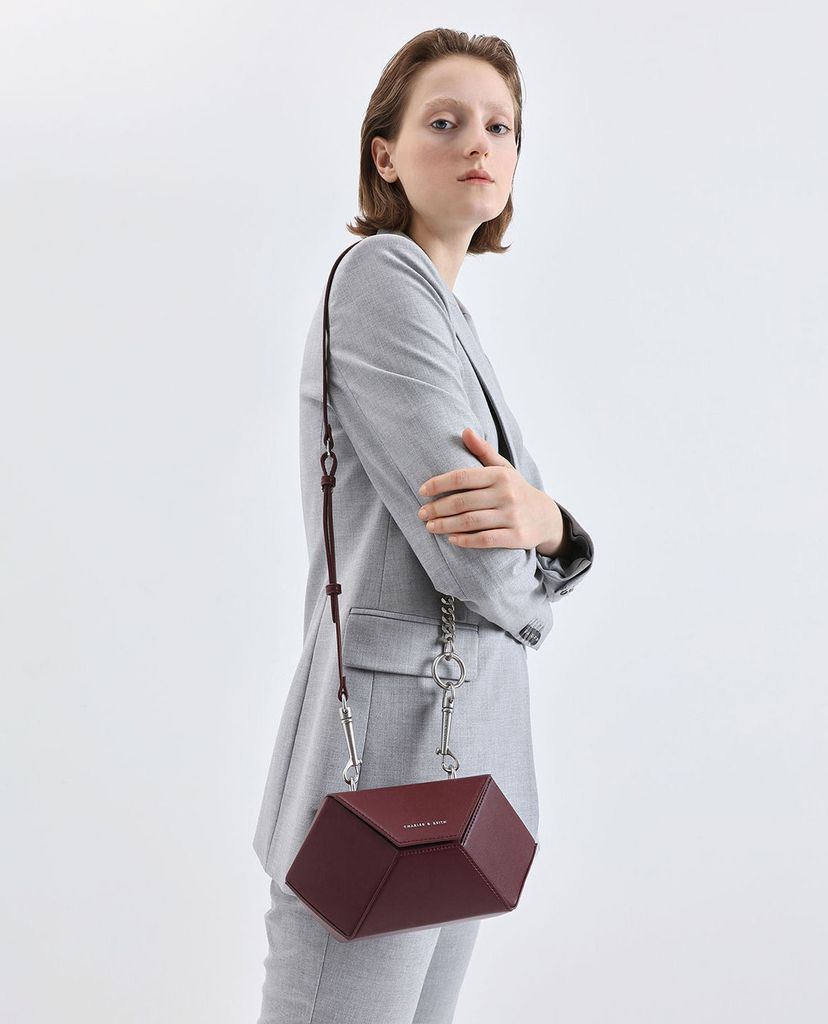 CHARLES & KEITH - Túi xách tay Demi Chain Hexagon