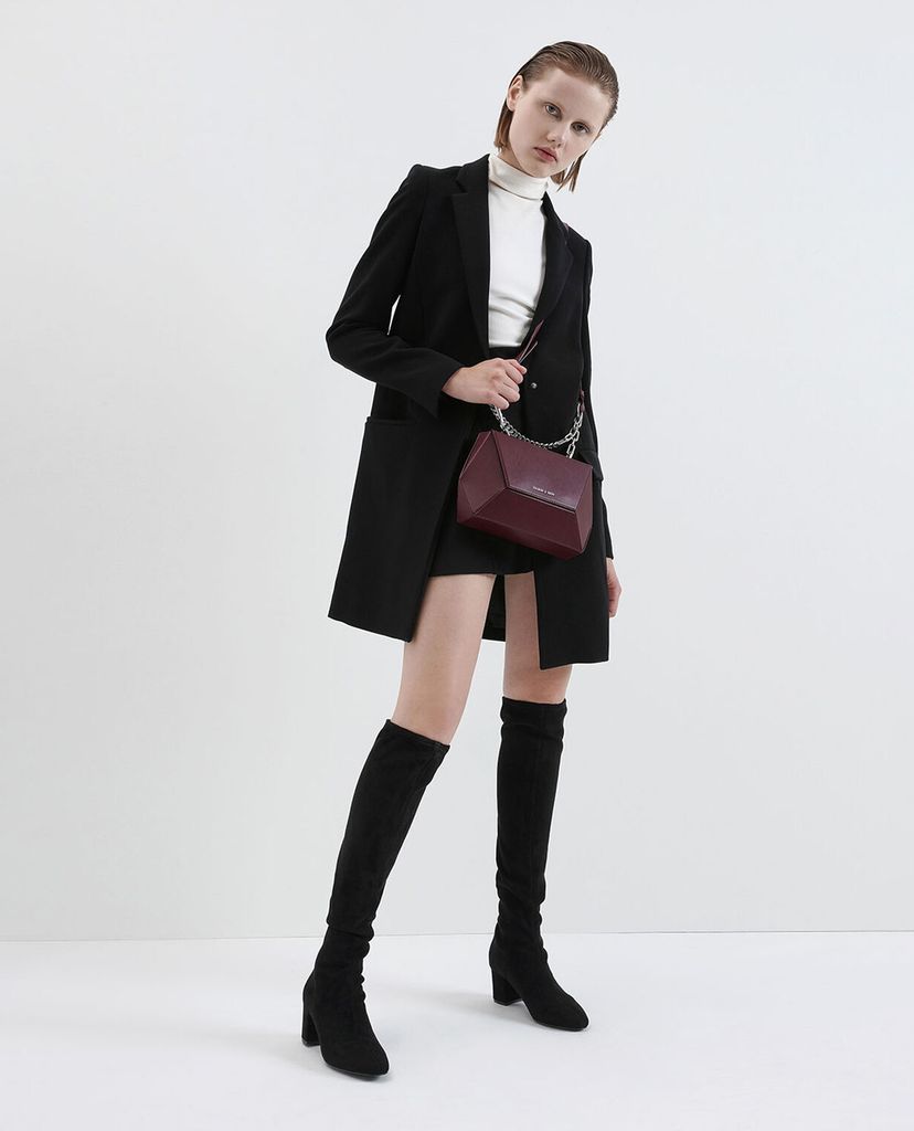 CHARLES & KEITH - Túi xách tay Two Tone Thin Chain