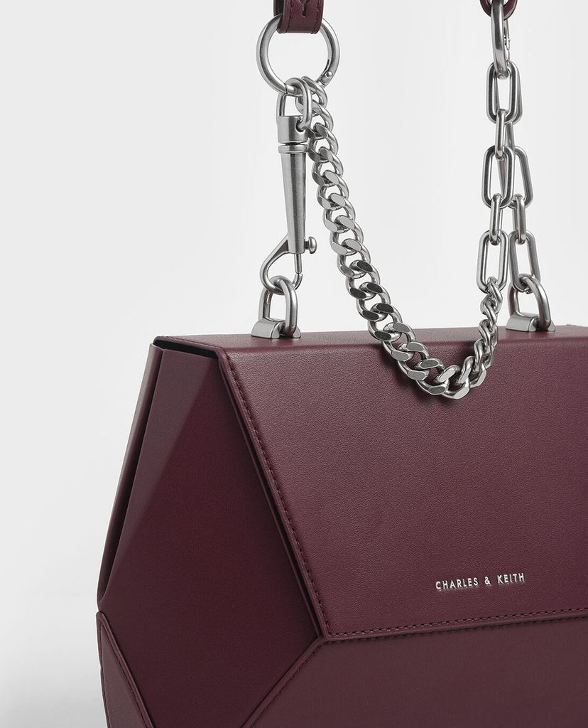 CHARLES & KEITH - Túi xách tay Two Tone Thin Chain