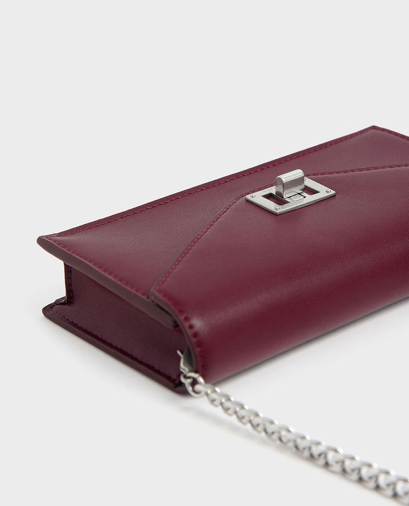 CHARLES & KEITH - Ví cầm tay nữ chữ nhật Wrinkled Effect