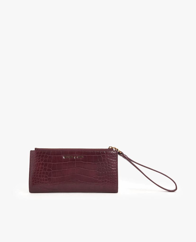 CHARLES & KEITH - Ví Mini Croc Effect Wristlet