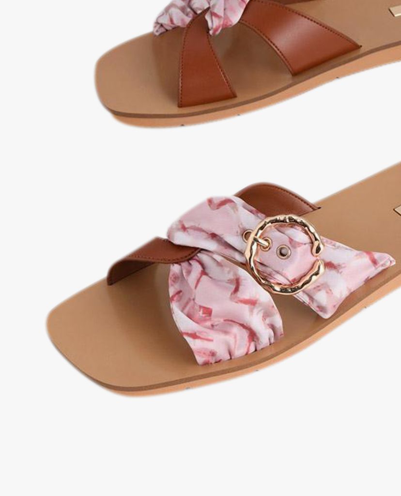 PEDRO - Giày sandal nữ quai xoắn Suede Trimmed Cross