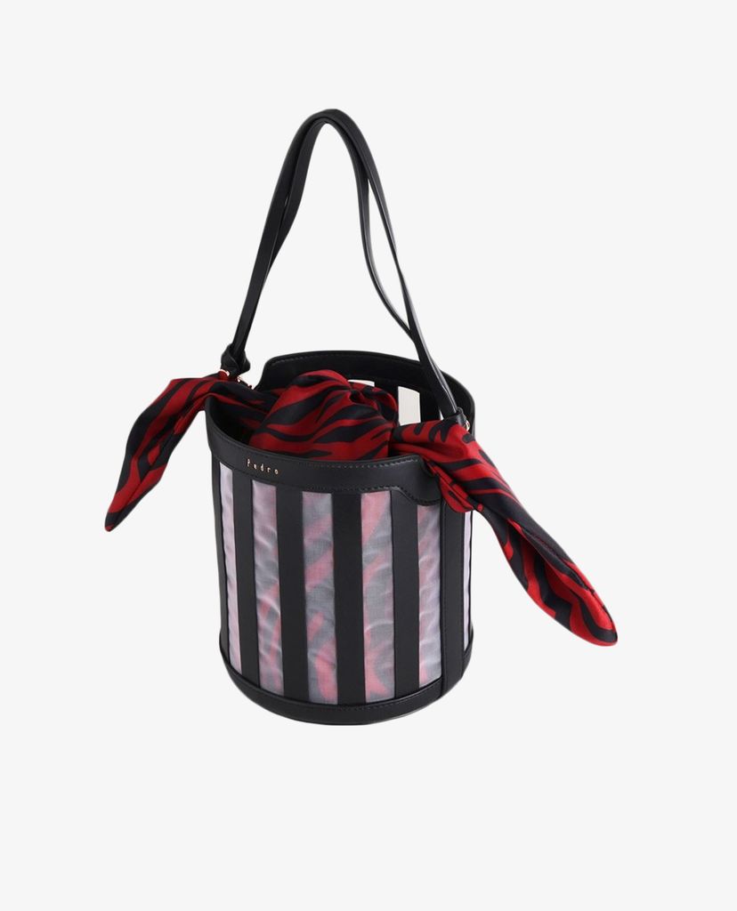 PEDRO - Túi rút dây hình trụ Striped Bucket